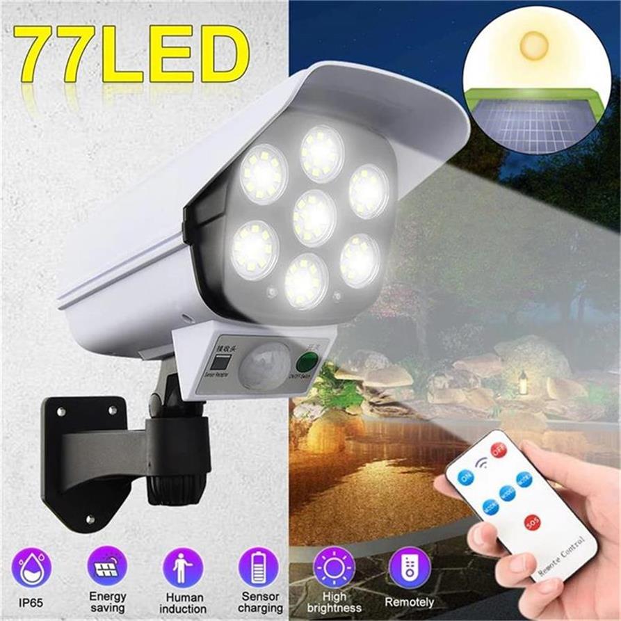 solar LED camera shaped light with motion sensor and remote